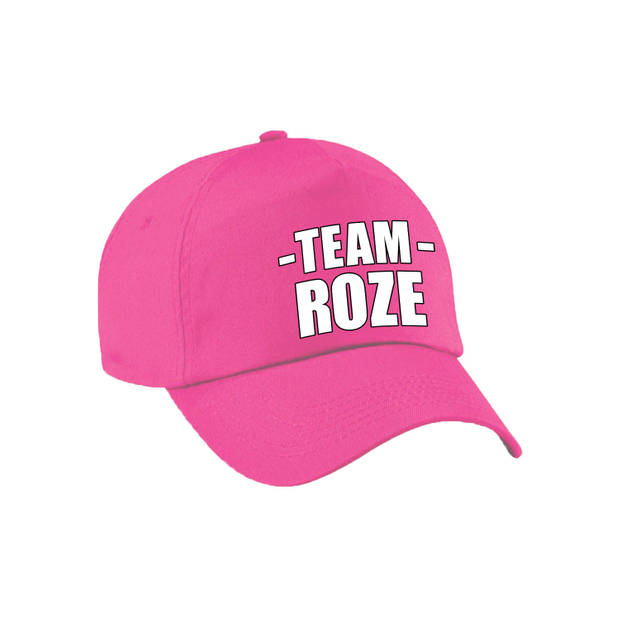 Team roze pet volwassenen voor sportdag - Verkleedhoofddeksels