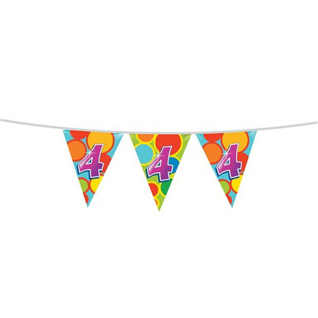 Leeftijd verjaardag thema 4 jaar pakket ballonnen/vlaggetjes - Feestpakketten