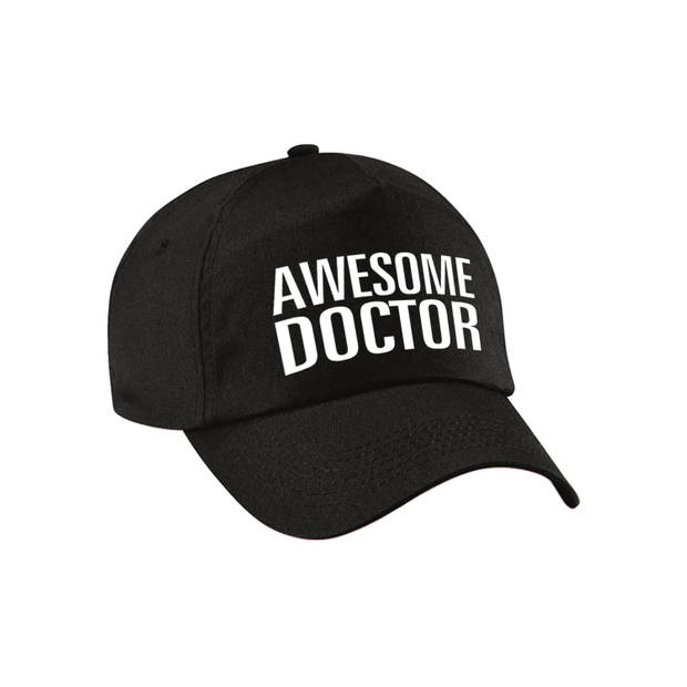 Awesome doctor pet / cap zwart voor volwassenen - Geweldige dokter cadeau - Verkleedhoofddeksels