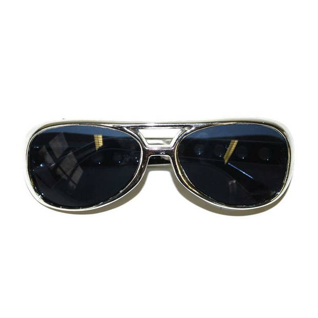Party/verkleed bril - metallic zilver - Verkleedbrillen