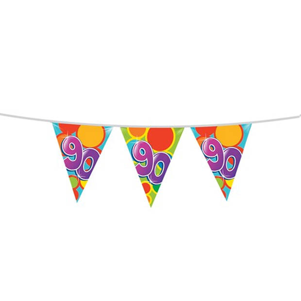 Leeftijd verjaardag thema 90 jaar pakket ballonnen/vlaggetjes - Feestpakketten