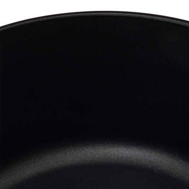 Steelpan/sauspan - Alle kookplaten geschikt - zwart - dia 19 cm - Steelpannen