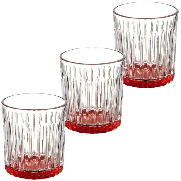 Luxe Exotic Collection Drinkglazen set 12x stuks op oranje basis 330 ml - Drinkglazen