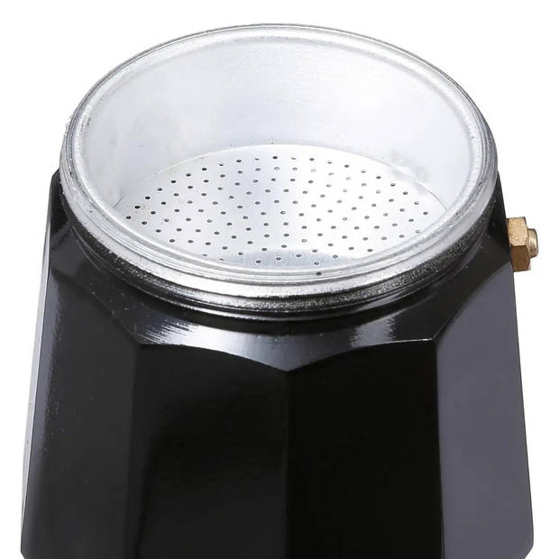 Secret de Gourmet Moka pot/percolator - aluminium - 300 ml - zwart - Percolators