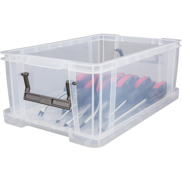 Allstore Opbergbox - 10 liter - Transparant - 40 x 26 x 15 cm - Opbergbox