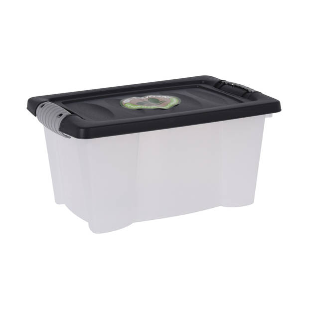 2x Stuks Opbergdozen/organizers met deksel - kunststof - 9 Liter - Opbergbox