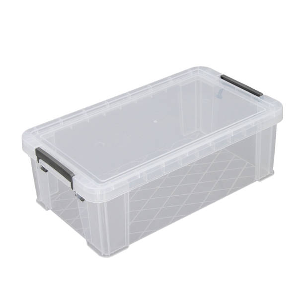 Allstore Opbergbox - 2x stuks - 5,8 liter - Transparant - 35 x 19 x 12 cm - Opbergbox