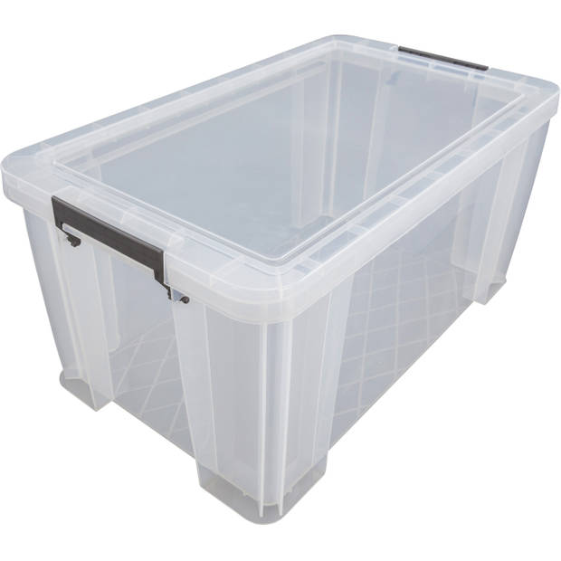 2x stuks Allstore opbergboxen - 54 liter - Transparant - 66 x 38 x 31 cm - Opbergbox