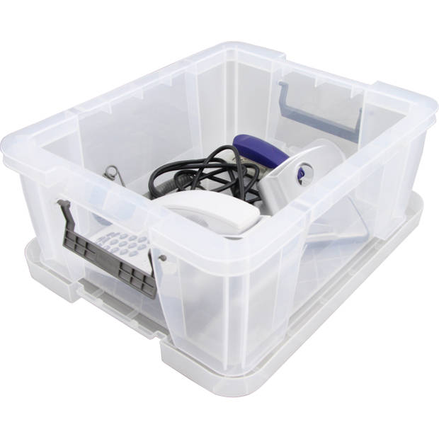 Allstore Opbergbox - 24 liter - Transparant - 48 x 38 x 19 cm - Opbergbox