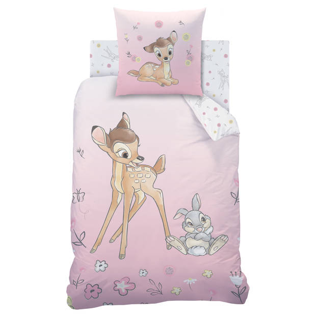 Disney Bambi Dekbedovertrek Flower - Eenpersoons - 140 x 200 cm - Katoen