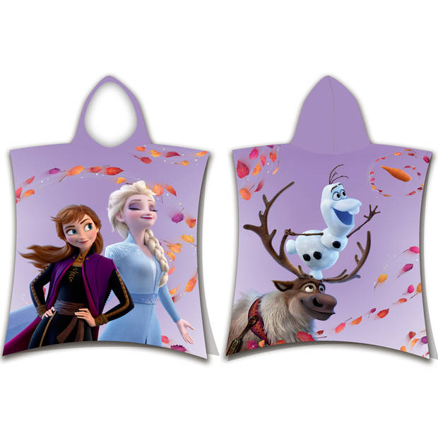 Disney Frozen Poncho / Badcape Leaves - 50 x 115 cm - Katoen