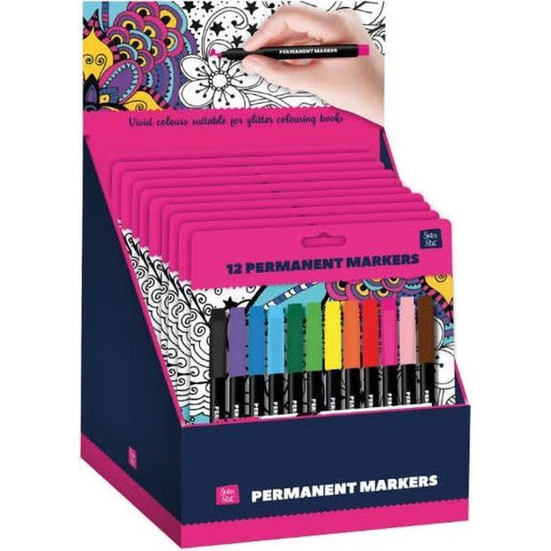 12 heldere permanent markers