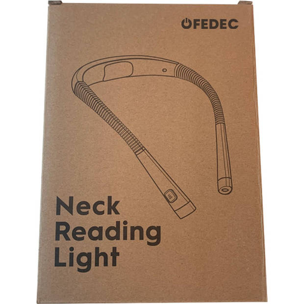 FEDEC Leeslamp oplaadbaar - Neklamp - 3 Lichtstanden - Zwart