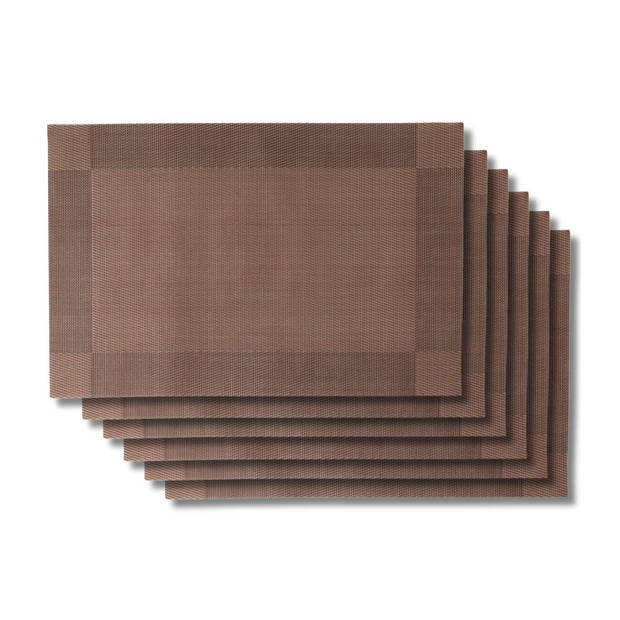 Jay Hill Placemats - Bruin - 45 x 31 cm - 6 Stuks