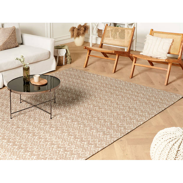 Beliani ATIMA - Gevlochten-Beige-Jute