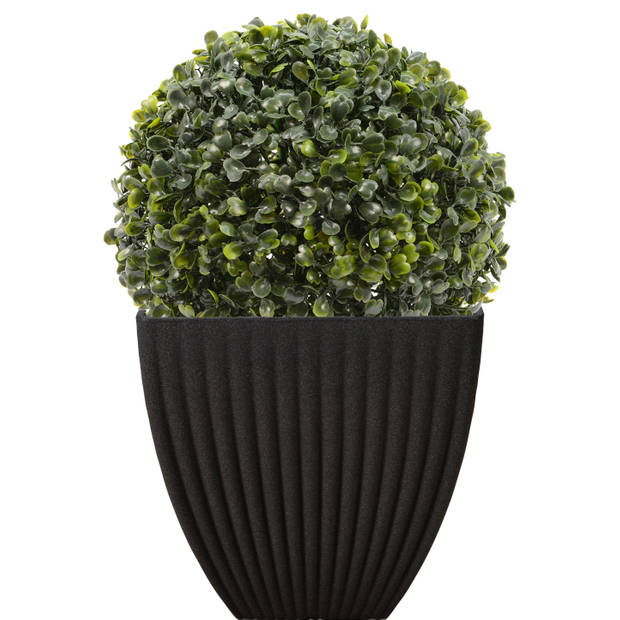 Pro Garden hoge plantenpot/bloempot - Tuin - kunststof - antraciet grijs - D40 x H42 cm - Plantenpotten