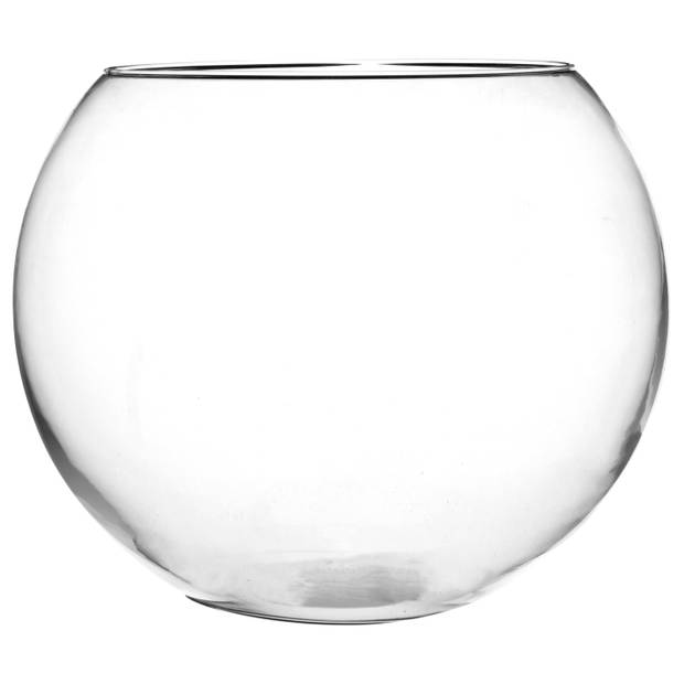 Atmosphera bloemenvaas Ronde Bol model - transparant - glas - H20 x D25 cm - Vazen