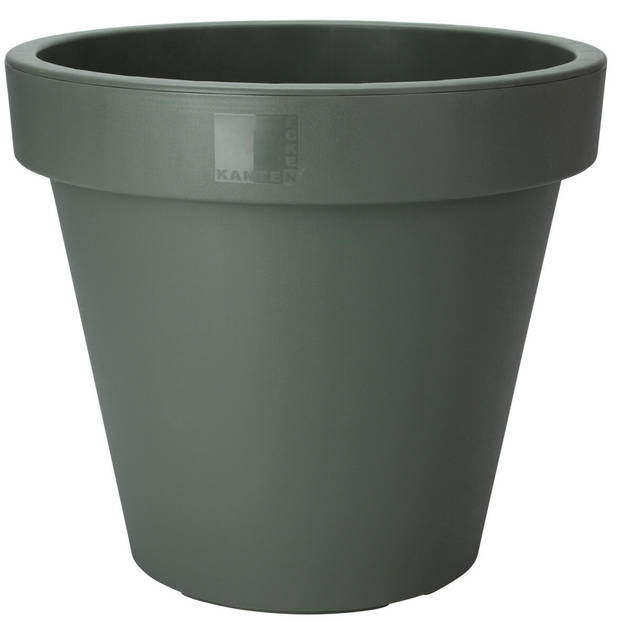 Pro Garden Plantenpot/bloempot - Tuin buiten - kunststof - donkergroen - D50 cm - Plantenpotten