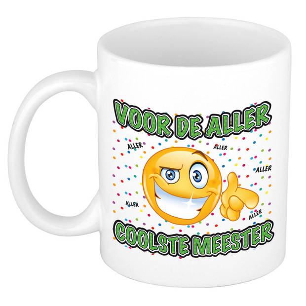 Bellatio Decorations Cadeau mok/beker - Voor de aller coolste meesterA‚A - wit - 300 ml - feest mokken