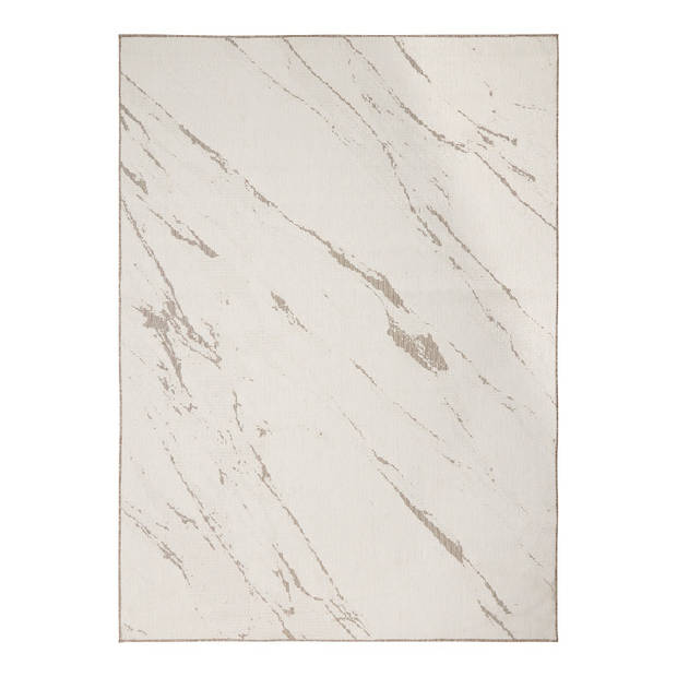 Buitenkleed Marble - Naturel/wit - dubbelzijdig - EVA Interior