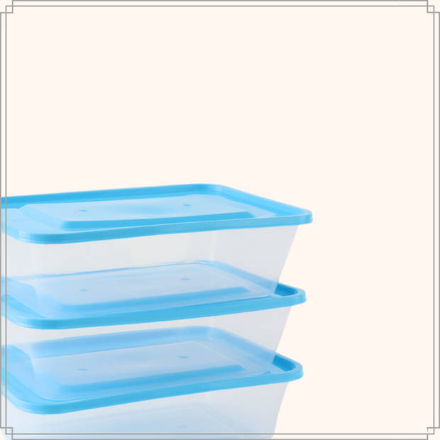 OTIX Meal prep bakjes - Vershoudbakjes - Diepvriesbakjes - 20 stuks - 600 ml - Blauw