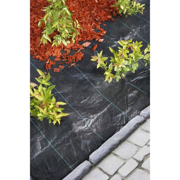 NATUUR Landschapsarchitectuur mulch canvas - Polypropylere geweven - 100 g / m² - 1 x 50 m - Zwart