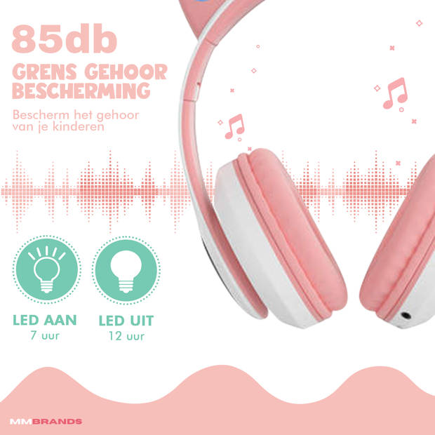 MM Brands Koptelefoon Kinderen - Headset - Draadloos - Bluetooth