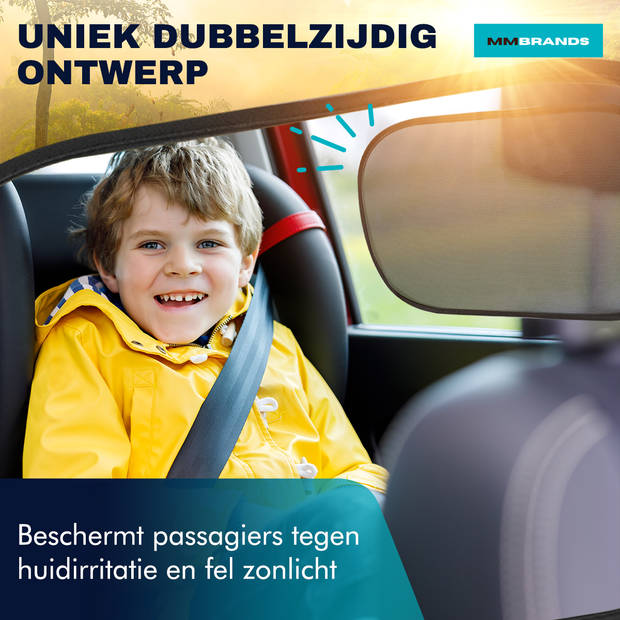 MM Brands Zonnescherm Auto – Zijruit - Baby & Kind – Zon + UV Raam Wering