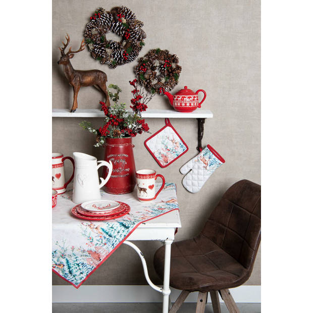 HAES DECO - Set van 2 Sierkussenhoezen - 40x40 cm - 100% Katoen - Dearly Christmas