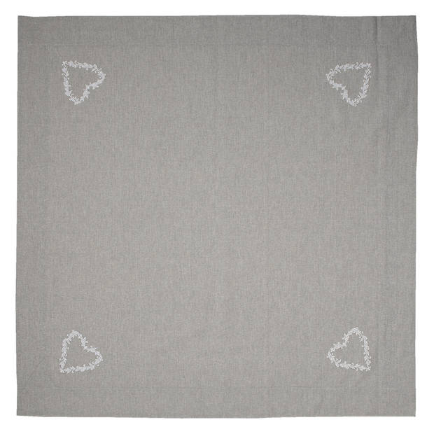 HAES DECO - Rechthoekig Tafellaken - 150x250 cm - 100% Katoen - Lovely Heart