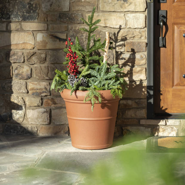 Step2 Claremont Bloempot Terracotta Plantenbak van kunststof voor tuin / balkon / terras