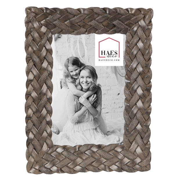 HAES DECO - Fotolijst 10x15 Bruin, formaat 16x3x21 cm - Natural Cosy