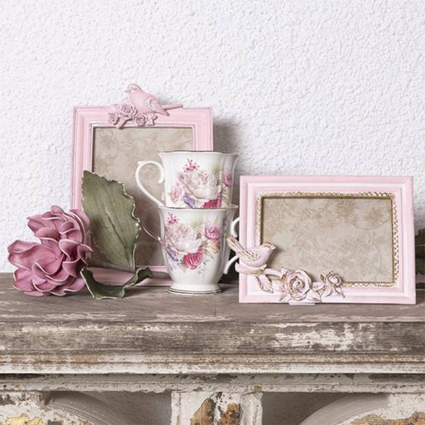 HAES DECO - Fotolijst 13x18 Roze, formaat 16x3x24 cm - Farm Living