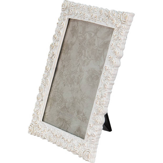 HAES DECO - Fotolijst 13x18 Wit, formaat 17x2x22 cm - Shabby Chic