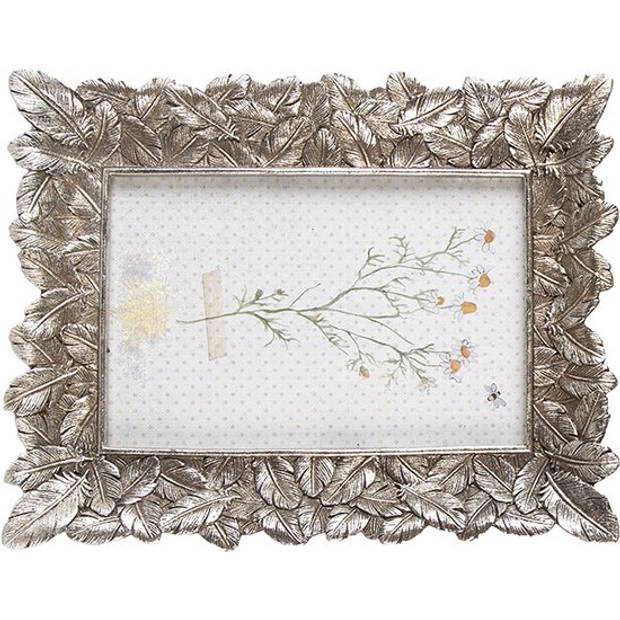 HAES DECO - Fotolijst 10x15 Zilverkleurig, formaat 16x2x20 cm - Loving Chic