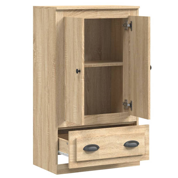 vidaXL Hoge kast 60x35,5x103,5 cm bewerkt hout sonoma eikenkleurig