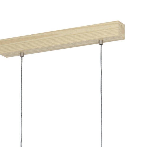 EGLO Castralvo Hanglamp - 5 lichts - E27 - Nikkel Mat - Bruin