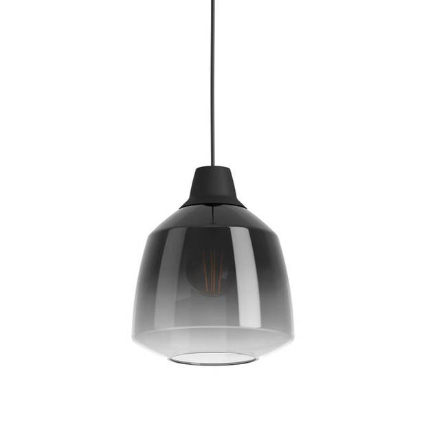 EGLO Sedbergh Hanglamp - E27 - Ø 20 cm - Zwart - Glas