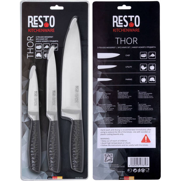 Resto Kitchenware Messenset Thor RVS - 3-Delig