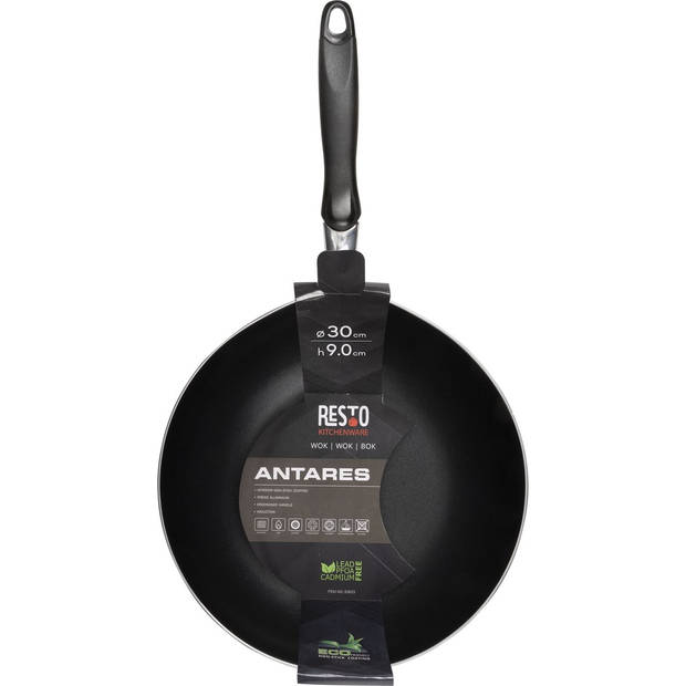 Resto Kitchenware Wokpan Antares - ø 30 cm - standaard anti-aanbaklaag