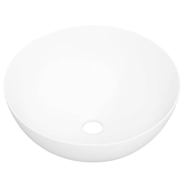 vidaXL Wasbak 36x15 cm rond keramiek wit