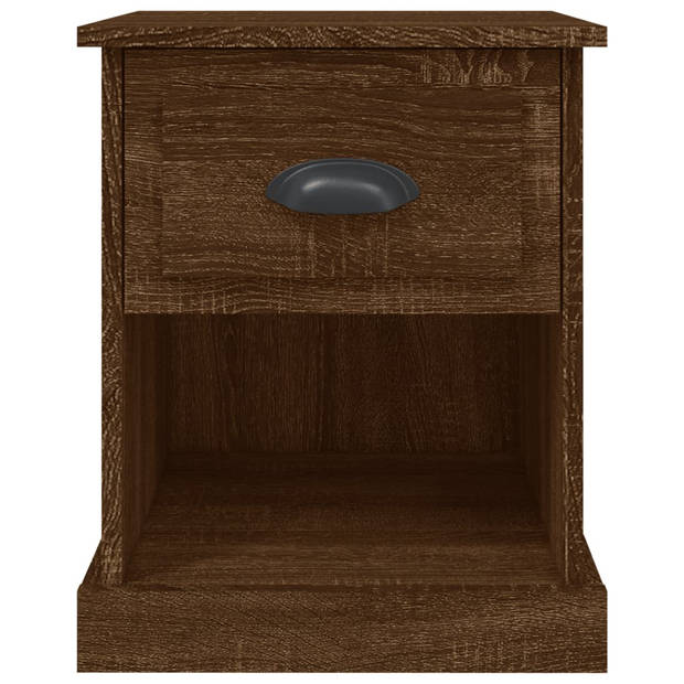 vidaXL Nachtkastjes 2 st 39x39x47,5 cm bewerkt hout bruin eikenkleur