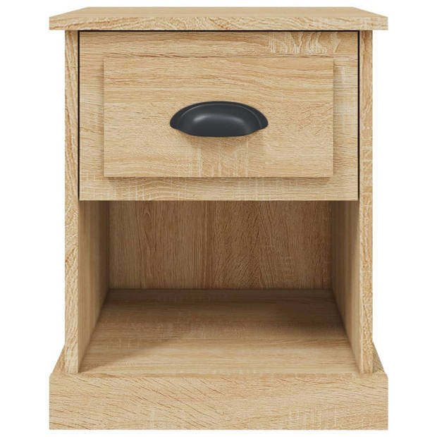 vidaXL Nachtkastjes 2 st 39x39x47,5 cm bewerkt hout sonoma eikenkleur