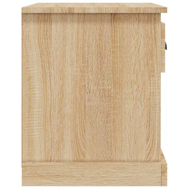 vidaXL Nachtkastjes 2 st 39x39x47,5 cm bewerkt hout sonoma eikenkleur