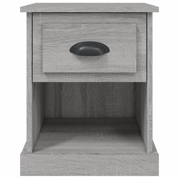 vidaXL Nachtkastjes 2 st 39x39x47,5 cm bewerkt hout grijs sonoma eiken