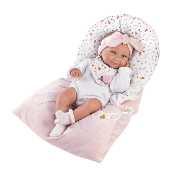 Llorens pop Tina met roze slaapzak - 40 cm