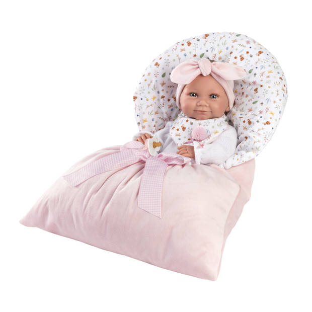 Llorens pop Tina met roze slaapzak - 40 cm