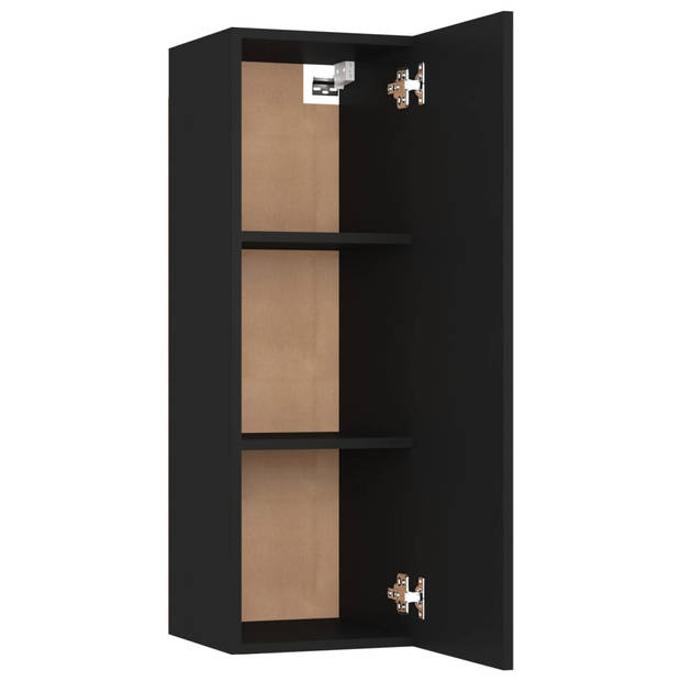 The Living Store Televisiemeubel Set - Zwart - 100 x 30 x 30 cm - 30.5 x 30 x 90 cm