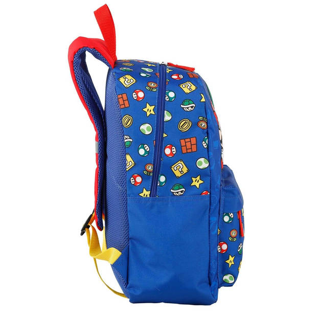 Schoolrugzak Super Mario Blauw Rood 31 x 43 x 13 cm