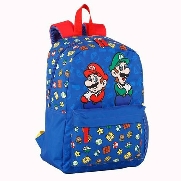 Schoolrugzak Super Mario Blauw Rood 31 x 43 x 13 cm